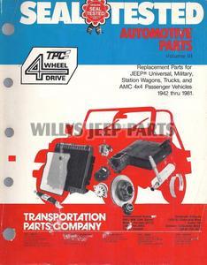 1952-1965 Jeep Pickup Station Wagon Parts Catalog Willys Truck Sedan Delivery 