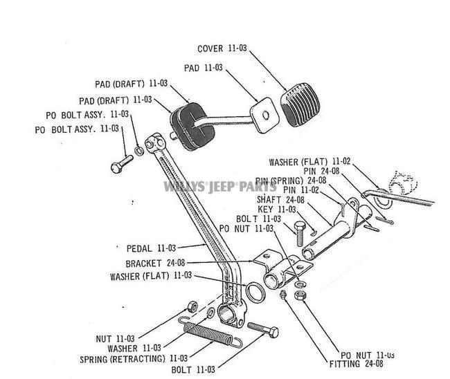 Details about   NEW BRAKE & CLUTCH PEDAL CROSS SHAFT JEEP GPW JEEP CJ2A CJ3A M38 WILLYS MB 